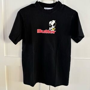 BUTTER snoopy men’s black t shirt size small